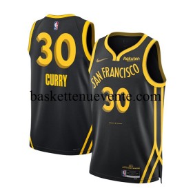 Maillot Basket Golden State Warriors Stephen Curry 30 Nike 2023-2024 City Edition Noir Swingman - Homme